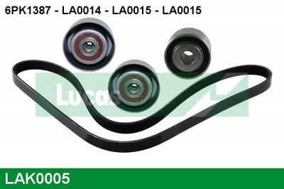 LUCAS ENGINE DRIVE lak0005 -  Поликлиновой ременный комплект
